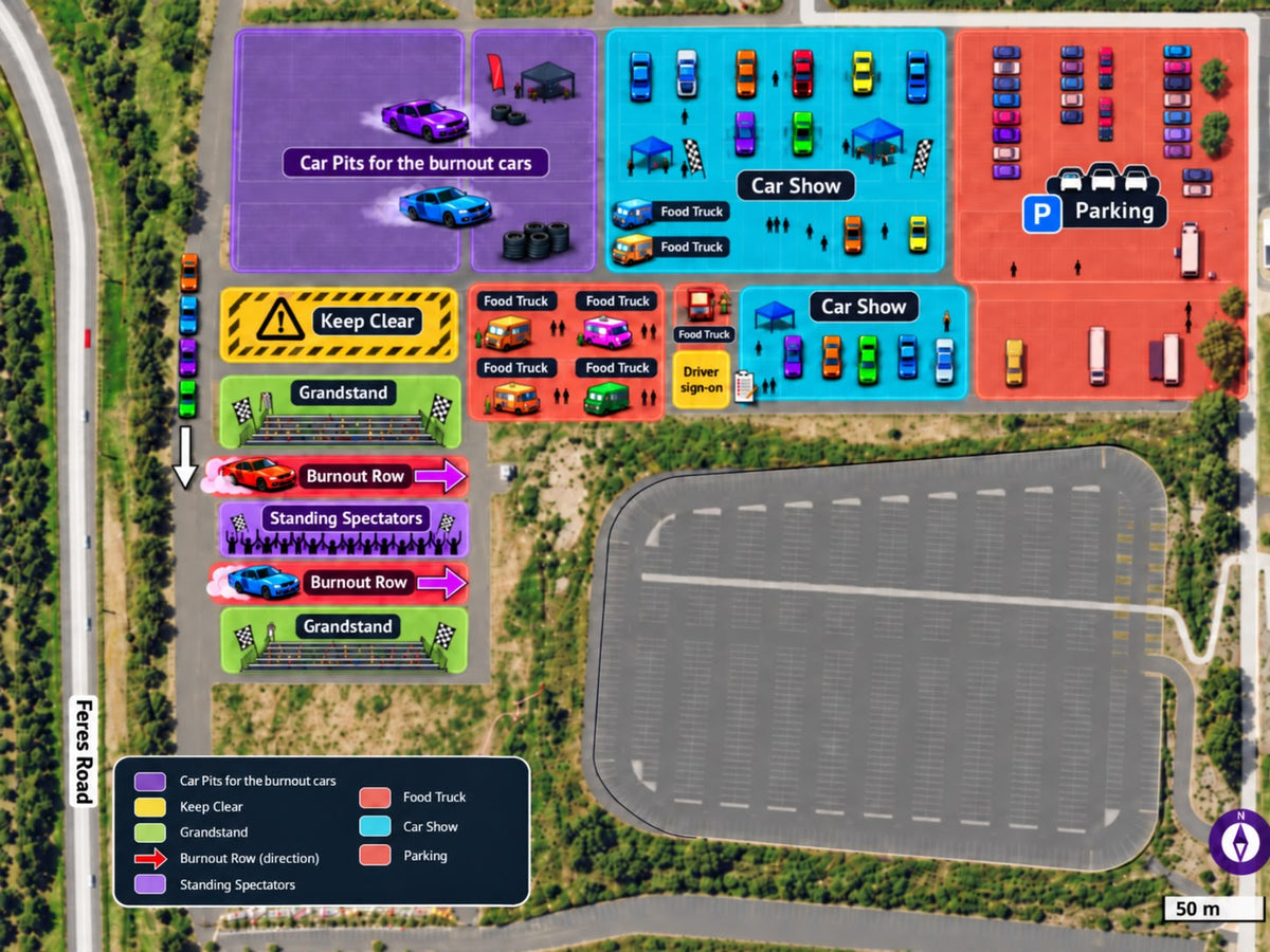 The Skid Yard x Maatouks Mayhem event map